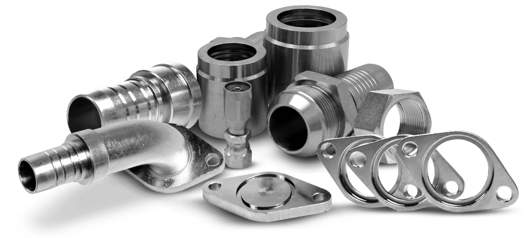 Conexões e terminais usinados Metal Borracha